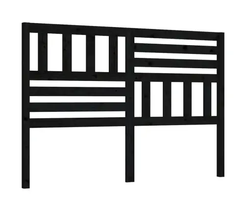 Gultas Galvgalis, Melns, 146X4X100 Cm, Priedes Masīvkoks Vidaxl