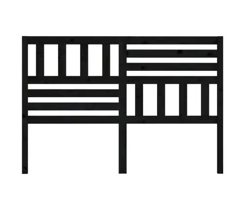 Gultas Galvgalis, Melns, 146X4X100 Cm, Priedes Masīvkoks Vidaxl