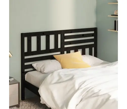 Gultas Galvgalis, Melns, 146X4X100 Cm, Priedes Masīvkoks Vidaxl
