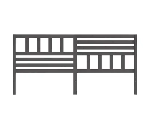 Gultas Galvgalis, Pelēks, 186X4X100 Cm, Priedes Masīvkoks Vidaxl