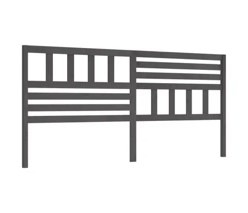Gultas Galvgalis, Pelēks, 206X4X100 Cm, Priedes Masīvkoks Vidaxl Gultas Galvgalis, Pelēks, 206X4X100 Cm, Priedes Masīvkoks Vidaxl