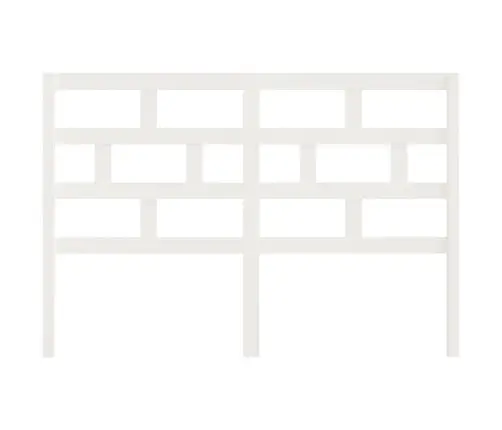 Lovos Galvūgalis, Baltas, 126X4X100cm Pušies Medienos Masyvas