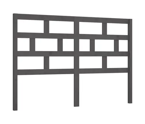 Gultas Galvgalis, Pelēks, 126X4X100 Cm, Priedes Masīvkoks Vidaxl