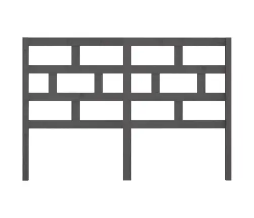 Gultas Galvgalis, Pelēks, 126X4X100 Cm, Priedes Masīvkoks Vidaxl