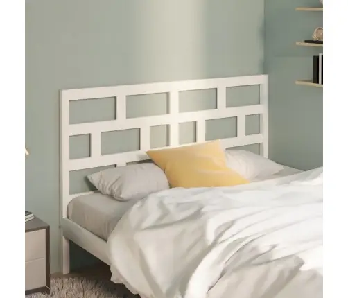 Lovos Galvūgalis, Baltas, 141X4X100cm Pušies Medienos Masyvas