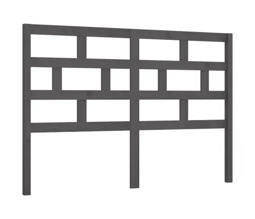 Gultas Galvgalis, Pelēks, 141X4X100 Cm, Priedes Masīvkoks Vidaxl