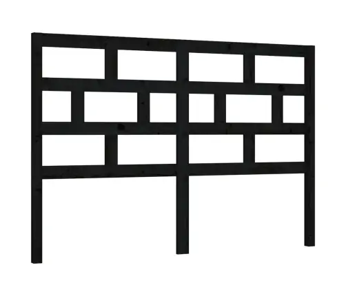 Gultas Galvgalis, Melns, 141X4X100 Cm, Priedes Masīvkoks Vidaxl