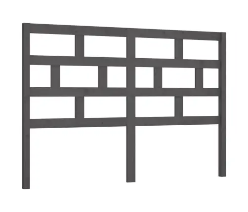 Gultas Galvgalis, Pelēks, 146X4X100 Cm, Priedes Masīvkoks Vidaxl