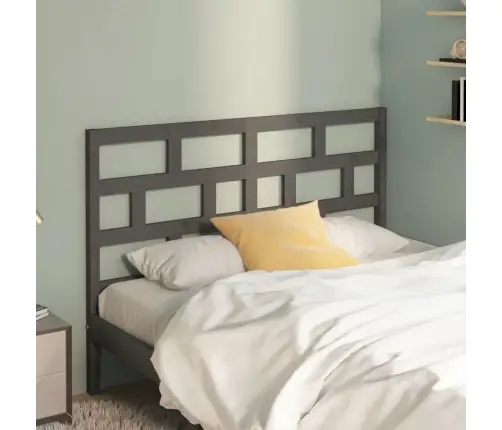 Gultas Galvgalis, Pelēks, 146X4X100 Cm, Priedes Masīvkoks Vidaxl