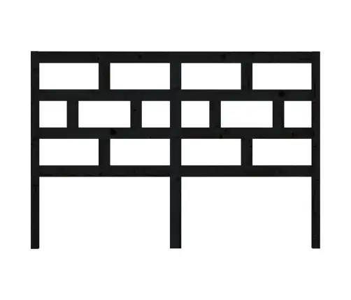 Lovos Galvūgalis, Juodas, 156X4X100cm Pušies Medienos Masyvas