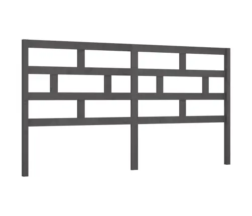 Gultas Galvgalis, Pelēks, 186X4X100 Cm, Priedes Masīvkoks Vidaxl