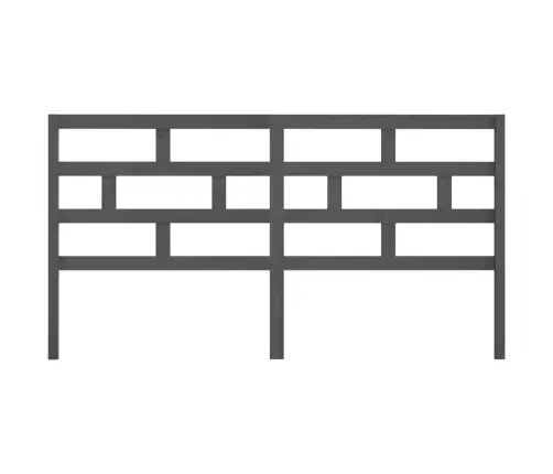 Gultas Galvgalis, Pelēks, 186X4X100 Cm, Priedes Masīvkoks Vidaxl