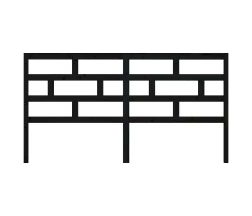 Gultas Galvgalis, Melns, 186X4X100 Cm, Priedes Masīvkoks Vidaxl