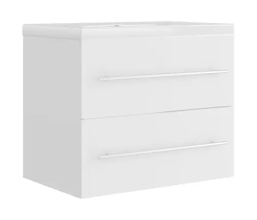 Praustuvo Spintelė Su Įmontuotu Praustuvu, Balta, Mediena