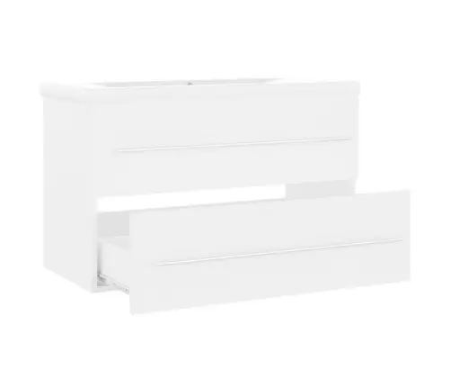 Valamukapp Sisseehitatud Valamuga, Valge, Puitlaastplaat