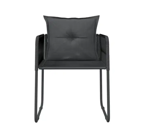 5-Daļīgs Dārza Mēbeļu Komplekts, Melns Vidaxl