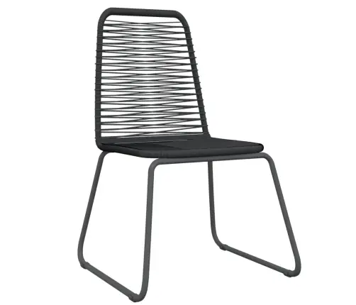 3-Osaline Aiamööbli Komplekt, Must