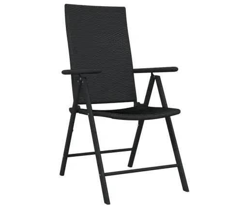 3-Osaline Aiamööbli Komplekt, Must