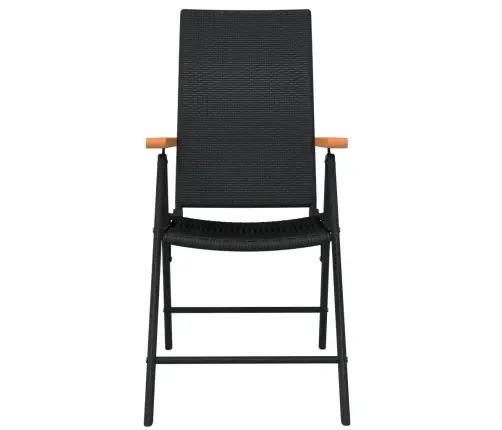 5-Osaline Aiamööbli Komplekt, Must