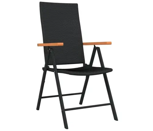 5-Osaline Aiamööbli Komplekt, Must