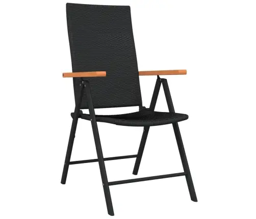 5-Daļīgs Dārza Mēbeļu Komplekts, Melns Vidaxl