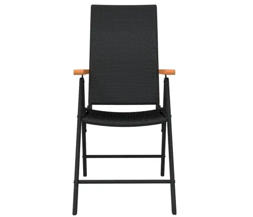 7-Osaline Aiamööbli Komplekt, Must