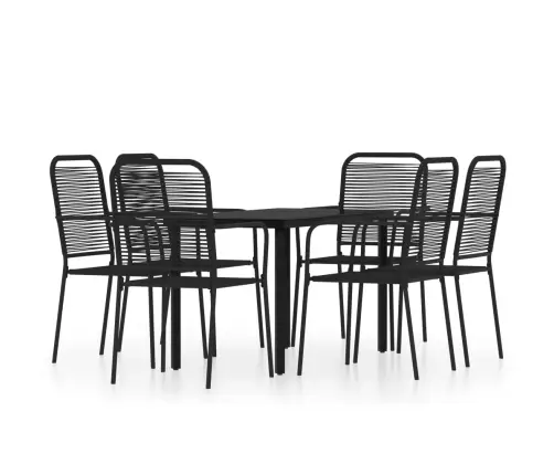 7-Daļīgs Dārza Mēbeļu Komplekts, Melns Vidaxl