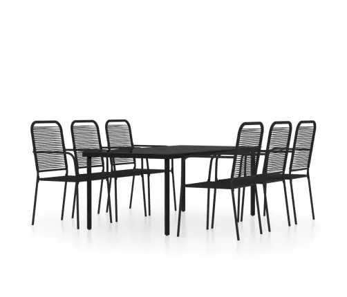 7-Daļīgs Dārza Mēbeļu Komplekts, Melns Vidaxl