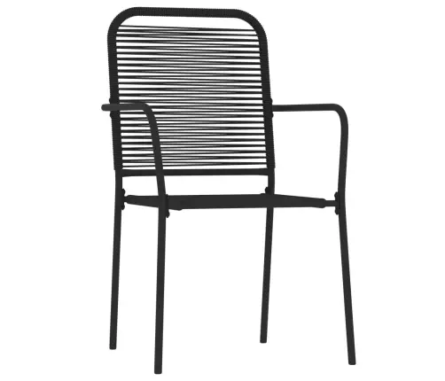 Sodo Valgomojo Baldų Komplektas, 5 Dalių, Juodos Spalvos