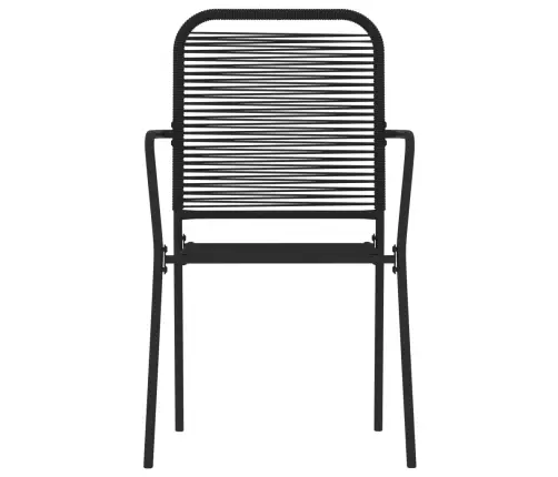 Sodo Valgomojo Baldų Komplektas, 7 Dalių, Juodos Spalvos