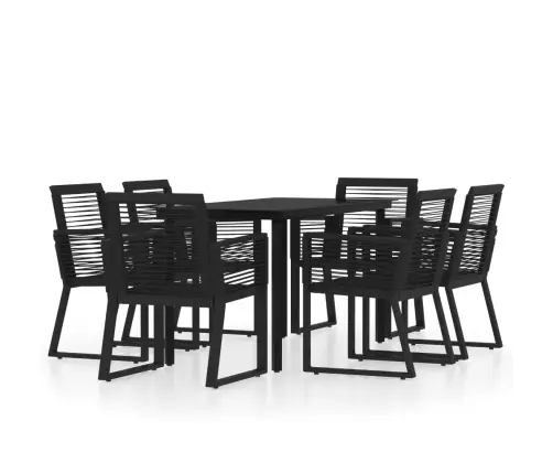 7-Daļīgs Dārza Mēbeļu Komplekts, Melns Vidaxl