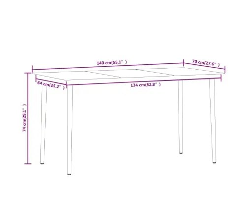 7-Osaline Aiamööbli Komplekt, Must