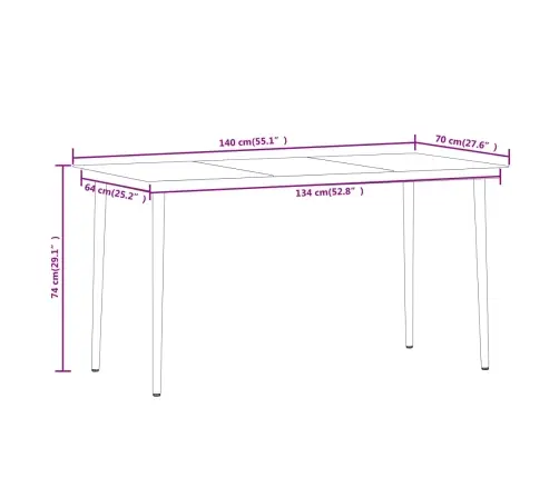 7-Osaline Aiamööbli Komplekt, Must