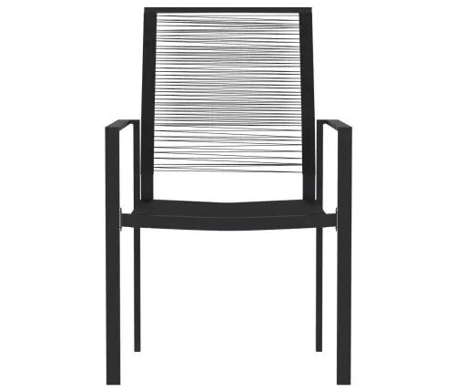 Sodo Valgomojo Baldų Komplektas, 3 Dalių, Juodos Spalvos