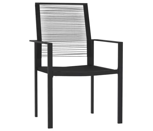 5-Daļīgs Dārza Mēbeļu Komplekts, Melns Vidaxl