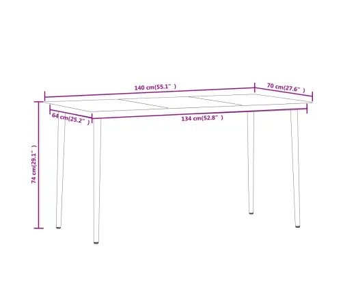 5-Osaline Aiamööbli Komplekt, Must