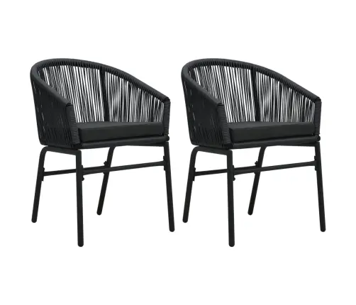 3-Osaline Aiamööbli Komplekt, Must 3-Osaline Aiamööbli Komplekt, Must