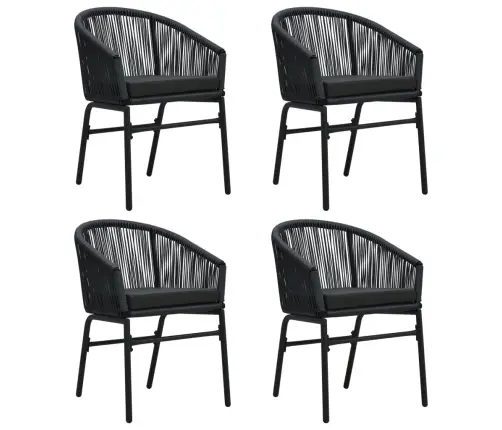 5-Daļīgs Dārza Mēbeļu Komplekts, Melns Vidaxl