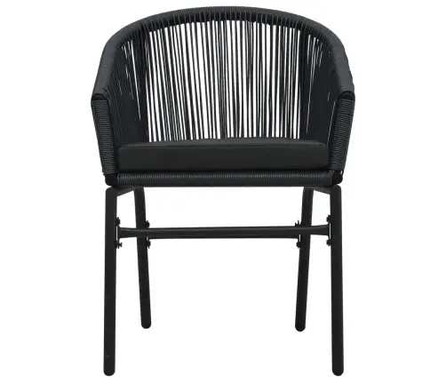 7-Daļīgs Dārza Mēbeļu Komplekts, Melns Vidaxl