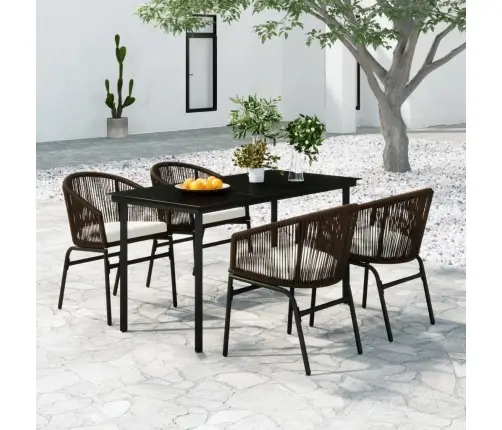 5-Osaline Aiamööbli Komplekt, Pruun