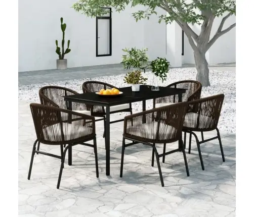 7-Daļīgs Dārza Mēbeļu Komplekts, Brūns Vidaxl