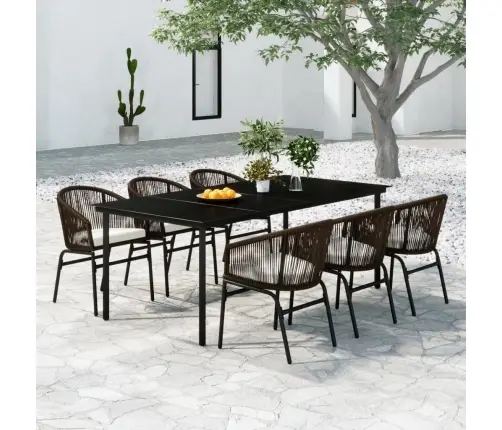 7-Daļīgs Dārza Mēbeļu Komplekts, Brūns Vidaxl