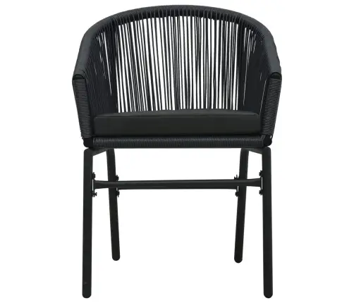 3-Daļīgs Dārza Mēbeļu Komplekts, Melns Vidaxl