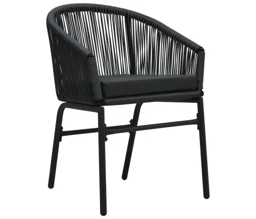 5-Daļīgs Dārza Mēbeļu Komplekts, Melns Vidaxl