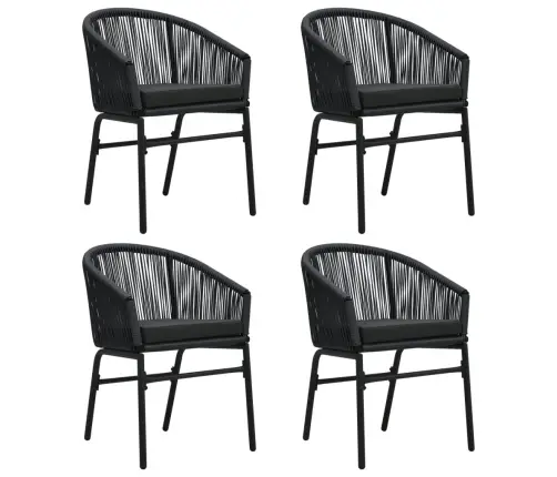 5-Daļīgs Dārza Mēbeļu Komplekts, Melns Vidaxl