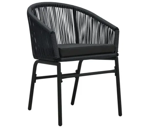 5-Daļīgs Dārza Mēbeļu Komplekts, Melns Vidaxl