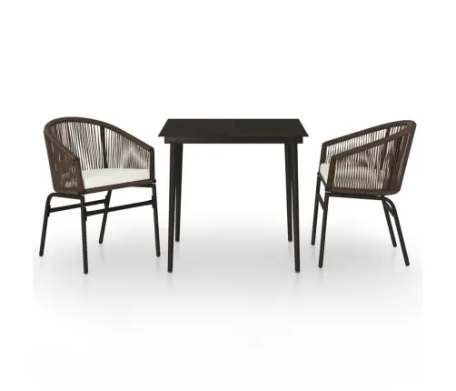 3-Daļīgs Dārza Mēbeļu Komplekts, Brūns Vidaxl