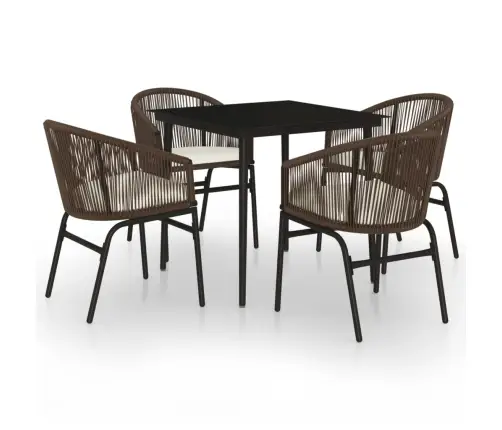 5-Daļīgs Dārza Mēbeļu Komplekts, Brūns Vidaxl