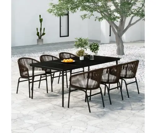 7-Daļīgs Dārza Mēbeļu Komplekts, Brūns Vidaxl