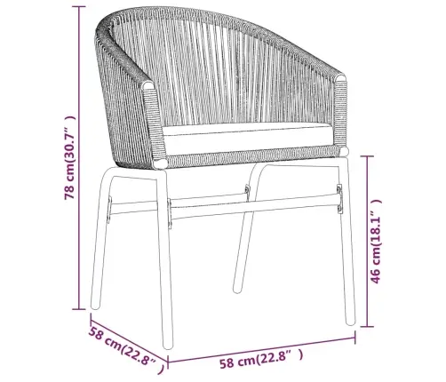 7-Osaline Aiamööblikomplekt, Hall